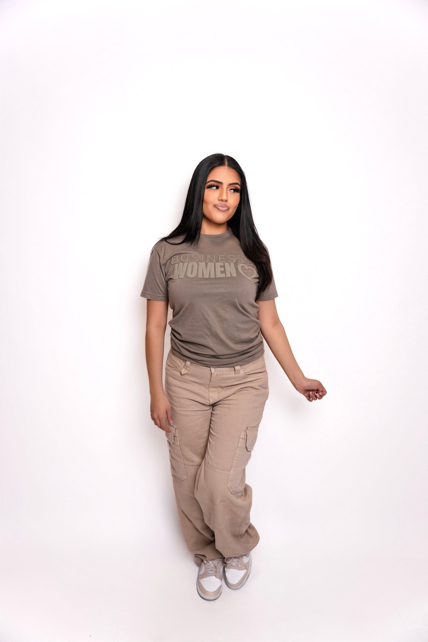 Business Women T-Shirts With Puff